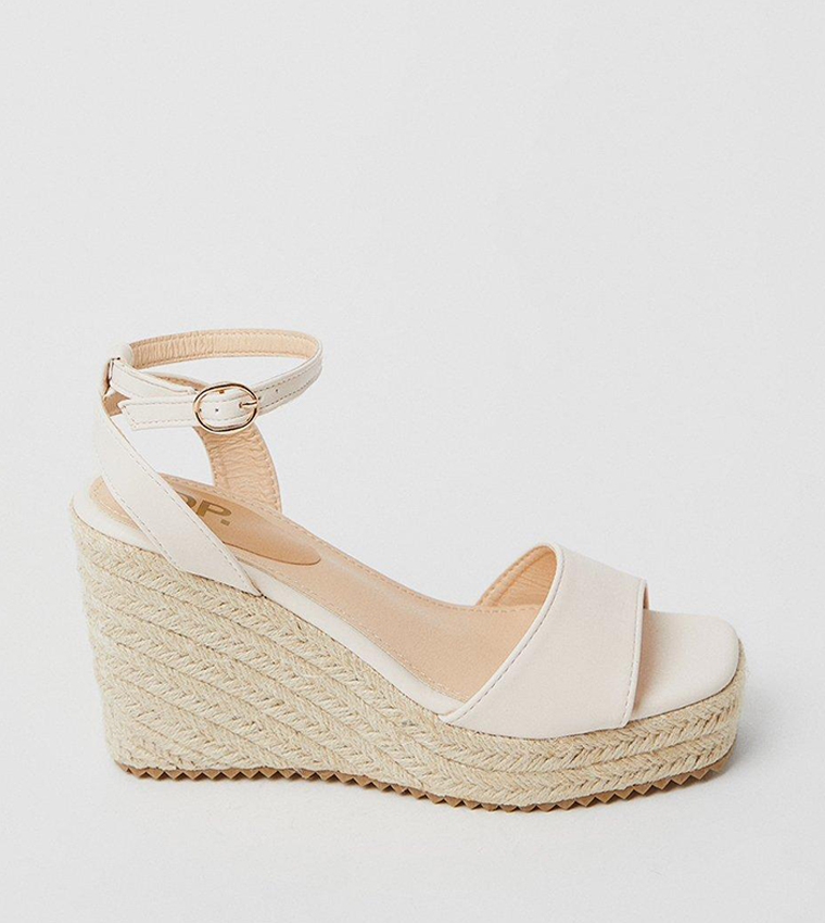 Buy Dorothy Perkins Rihanna High Heeled Espadrille Wedge Sandals In Beige 6thStreet Kuwait