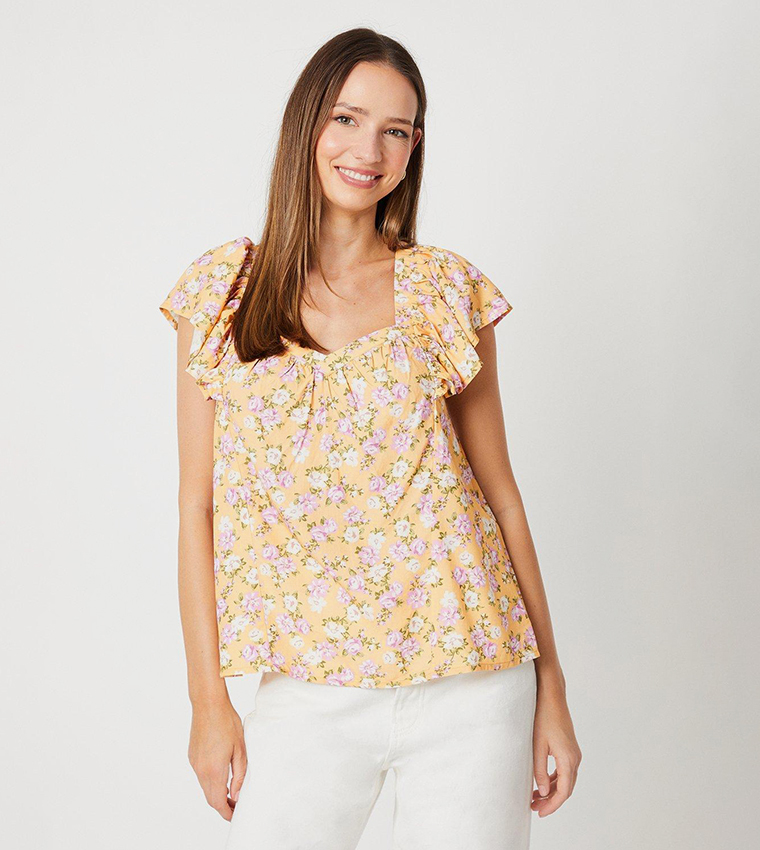 yellow tops dorothy perkins