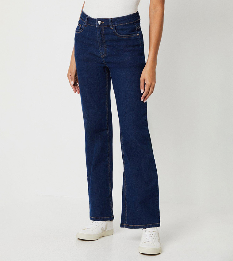 High Rise Comfort Stretch Flared Jeans