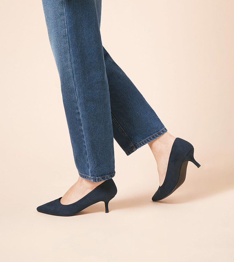 Dove Kitten Heel Pumps