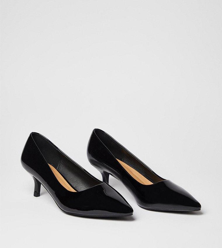 Wide Fit Dove Kitten Heel Pumps