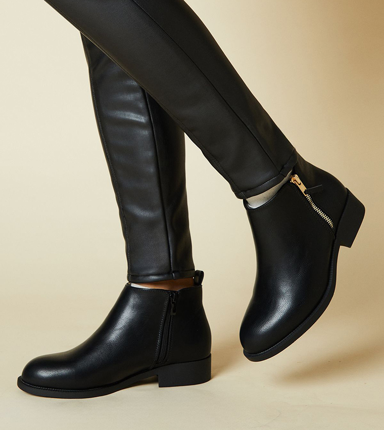 Maddy Side Zip Ankle Boots