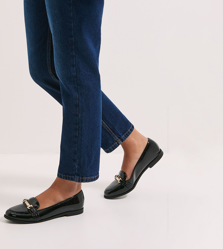 Lora Snaffle Metal Accent Loafers