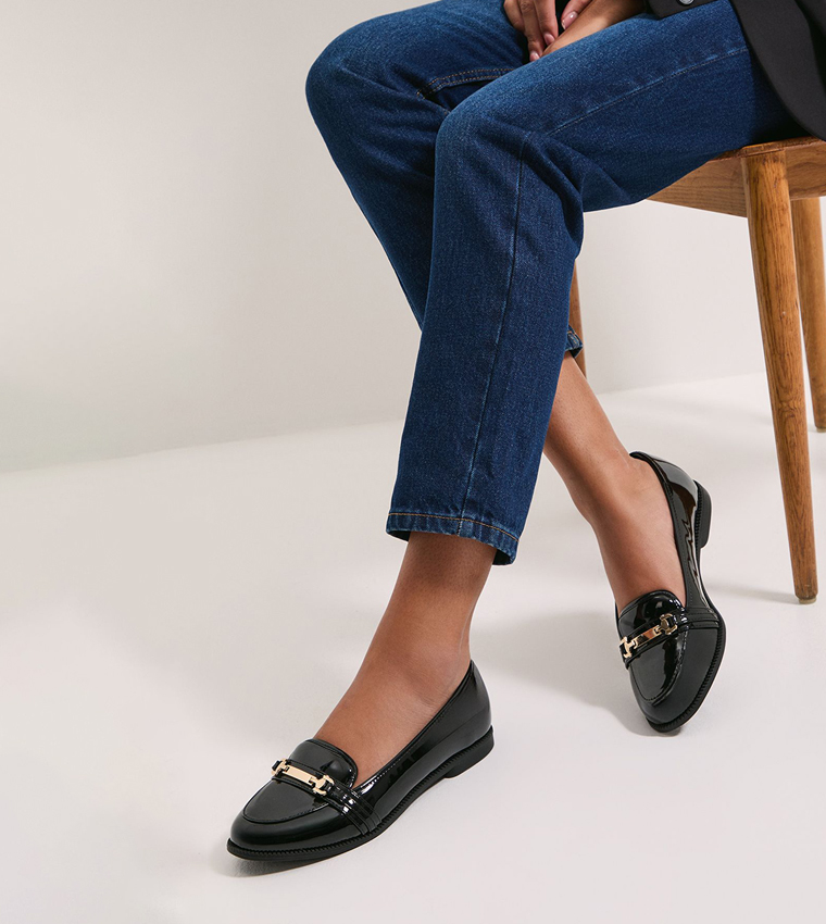 Lora Snaffle Metal Accent Loafers