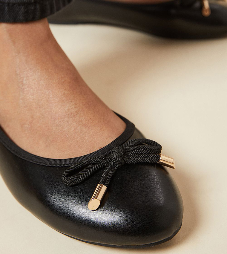 Peaches Bow Detail Ballerinas