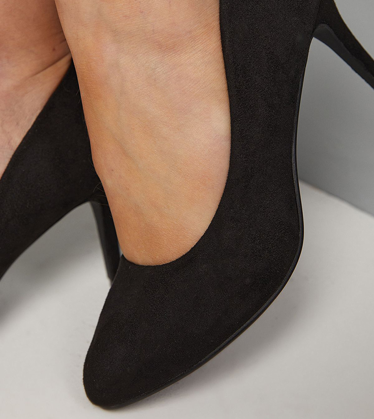 Wide Fit Elsa Almond Toe Heel Pumps