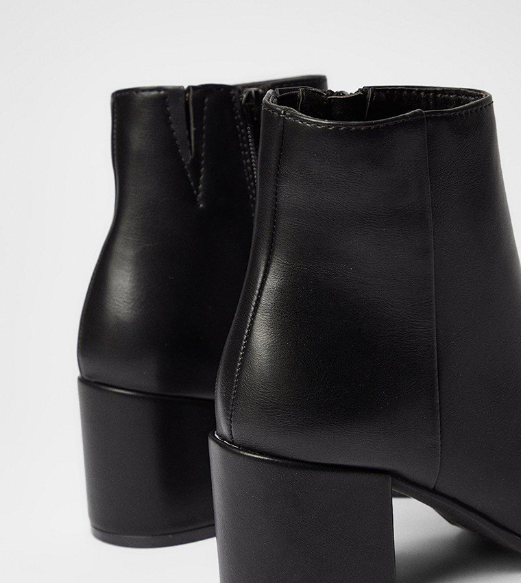 Morgan Round Toe Medium Block Heel Ankle Boots