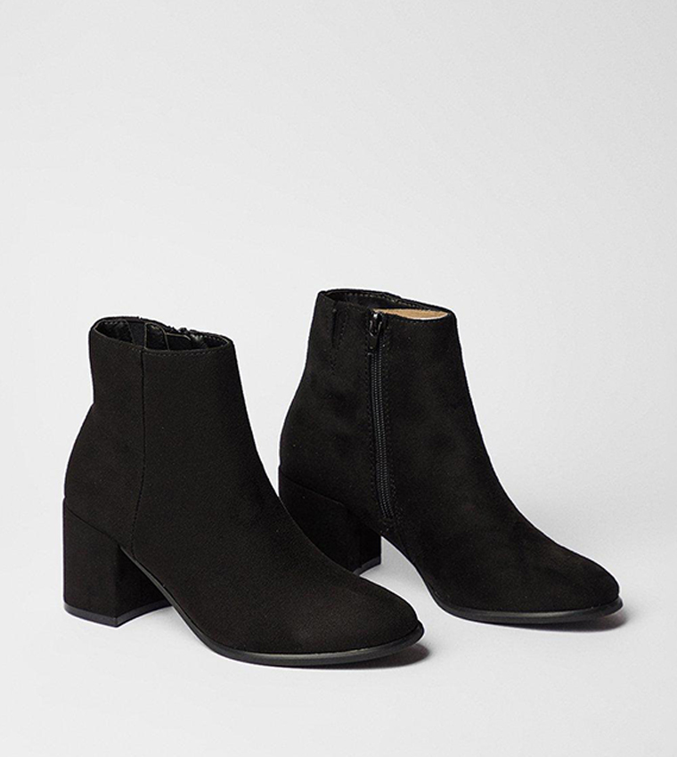Morgan Round Toe Medium Block Heel Ankle Boots