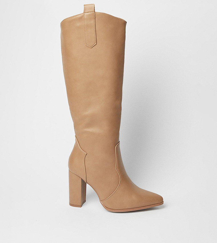 Camel knee high boots best sale