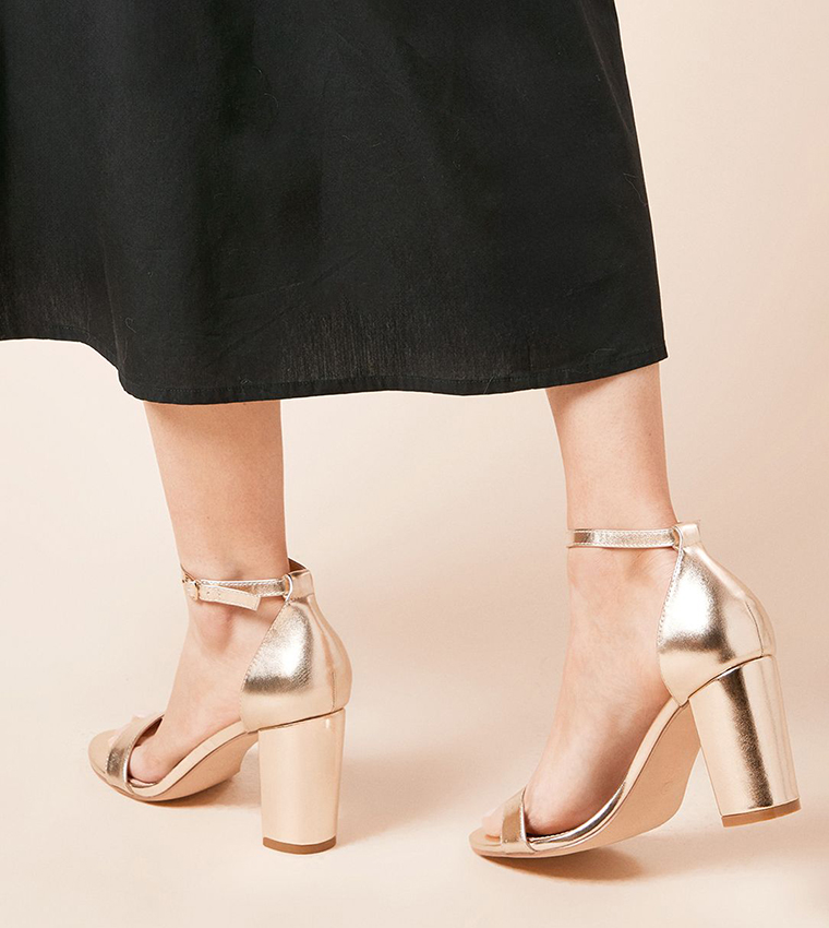 Ankle Strap Block Heel Sandals