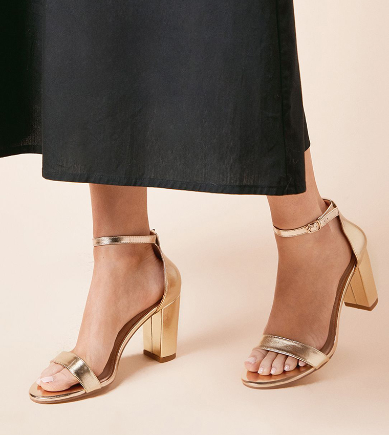 Ankle Strap Block Heel Sandals