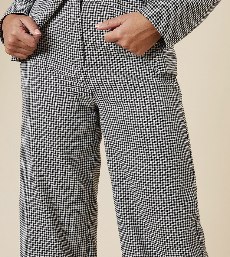 High Waist Wide Leg Formal Trousers