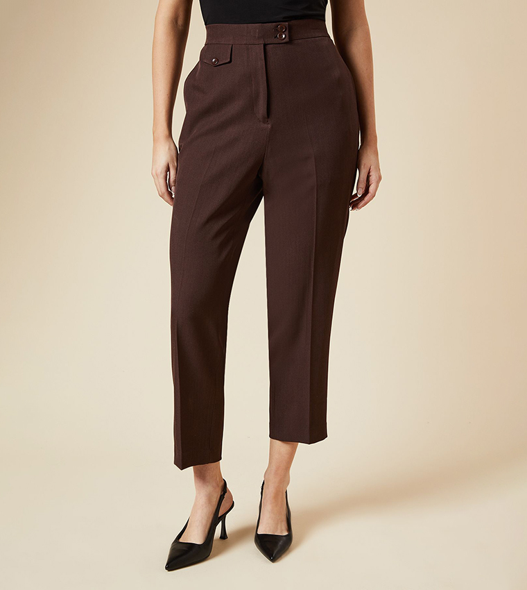 Tab Detail Capri Trousers