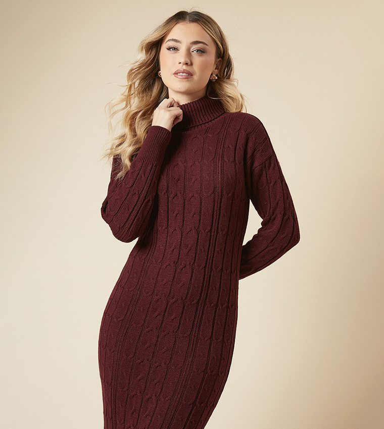 dark purple jumper dress Chunky Hand Knit Big Plum Brown Purple Alpaca Wool Sweater Cable Knit Pullover High Collar Knitted Turtleneck Super Bulky Sweater Dress