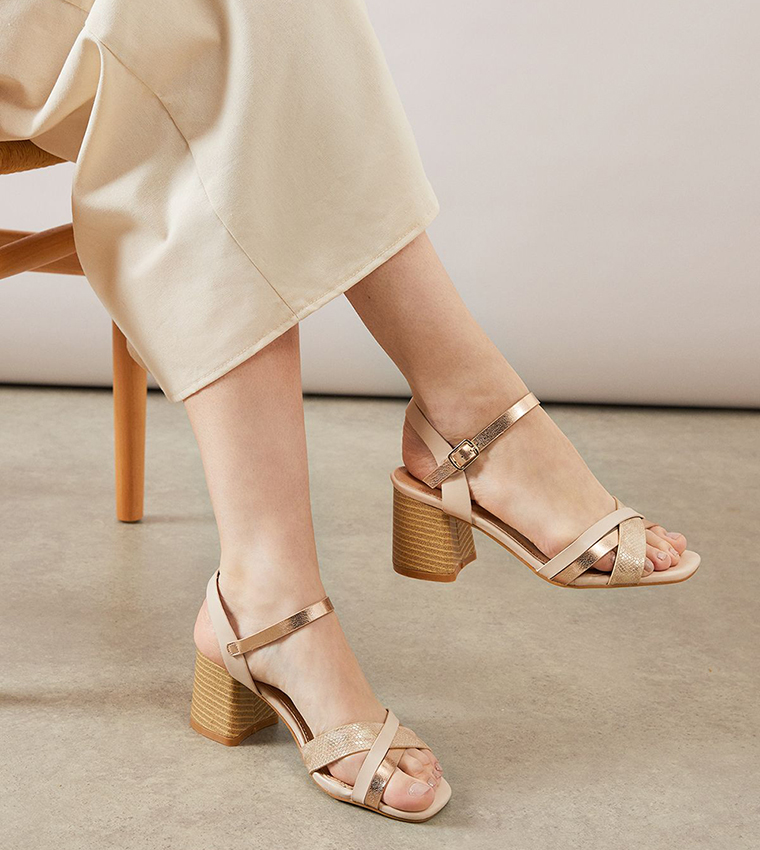 Wide Fit ARYA Block Heeled Sandals