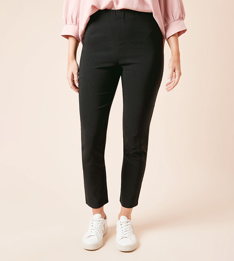 High Waist Skinny Fit Trousers