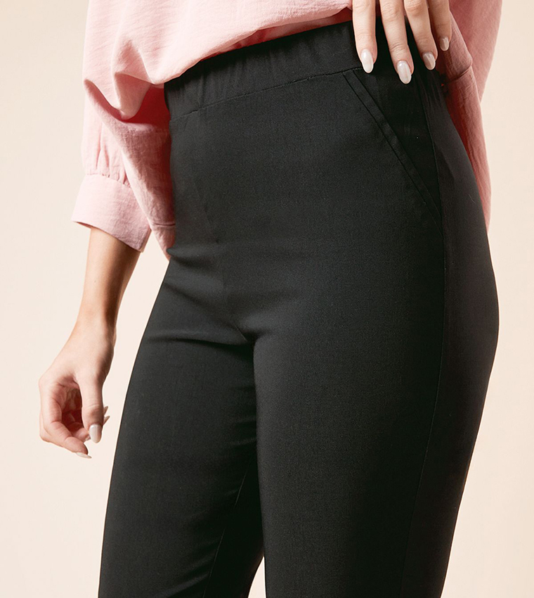 High Waist Skinny Fit Trousers
