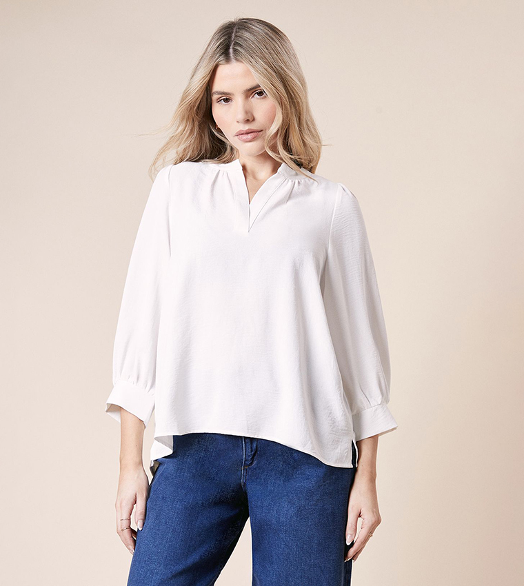Textured 3/4 Sleeves Top