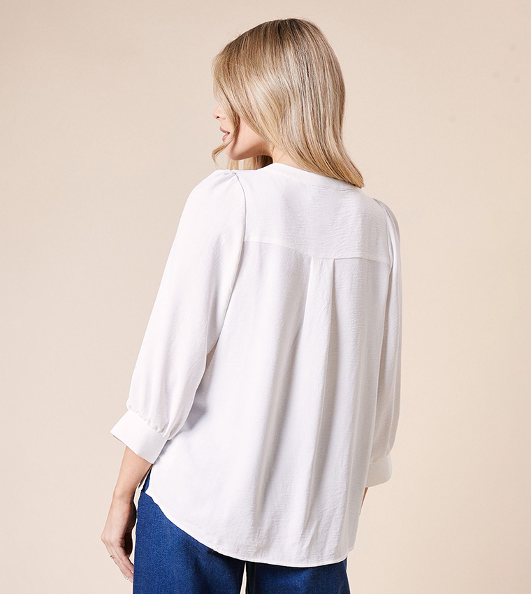 Textured 3/4 Sleeves Top
