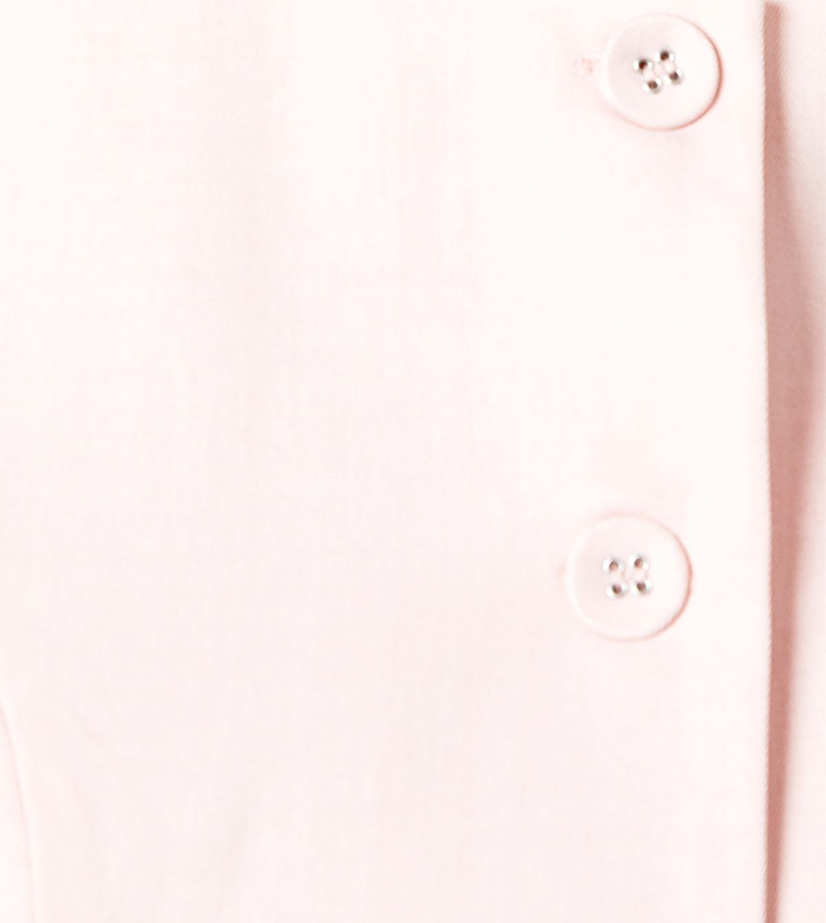 Button Closure Crew Neck Waistcoat
