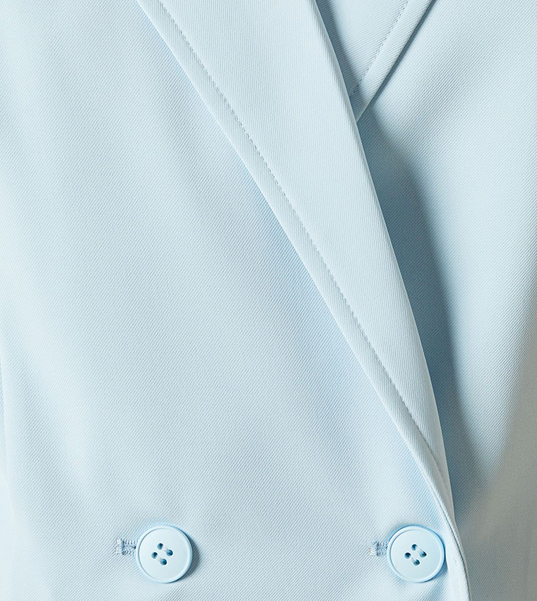 Seam Front Detail Long Sleeves Blazer