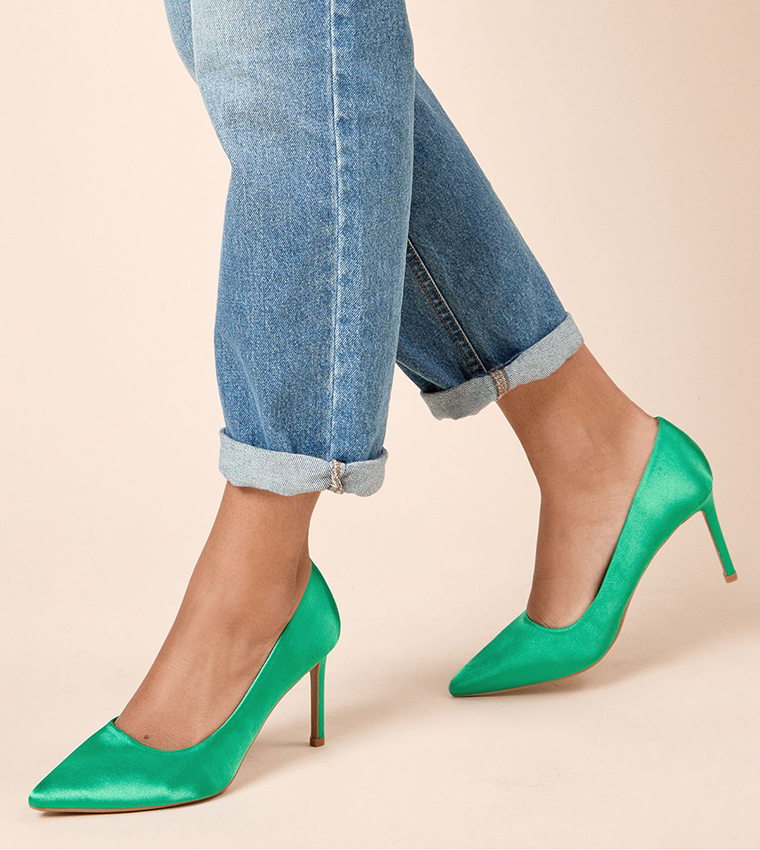 Dash Satin Pointed Toe Heel Pumps