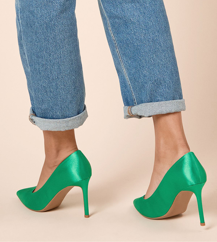 Dash Satin Pointed Toe Heel Pumps
