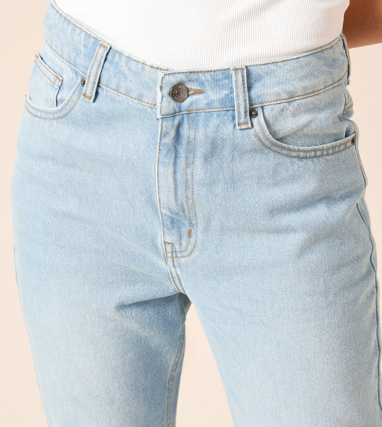 Washed High Waist Wide Leg Jeans