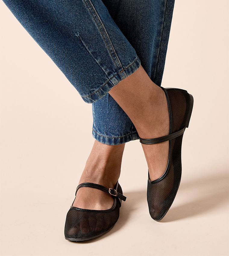 Chandra Sheer Mesh Mary Jane Shoes