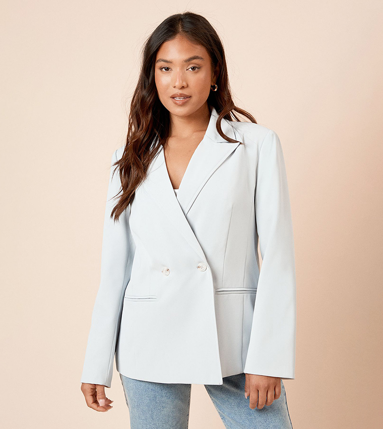 Petite Tailored Seam Front Detail Blazer