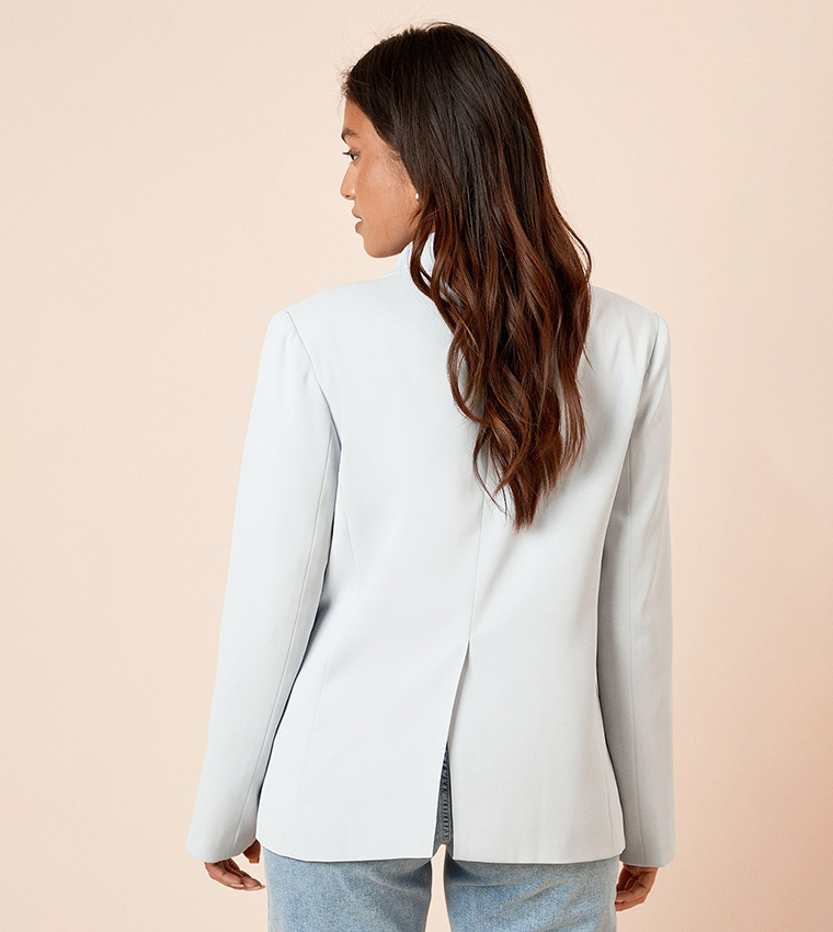 Petite Tailored Seam Front Detail Blazer