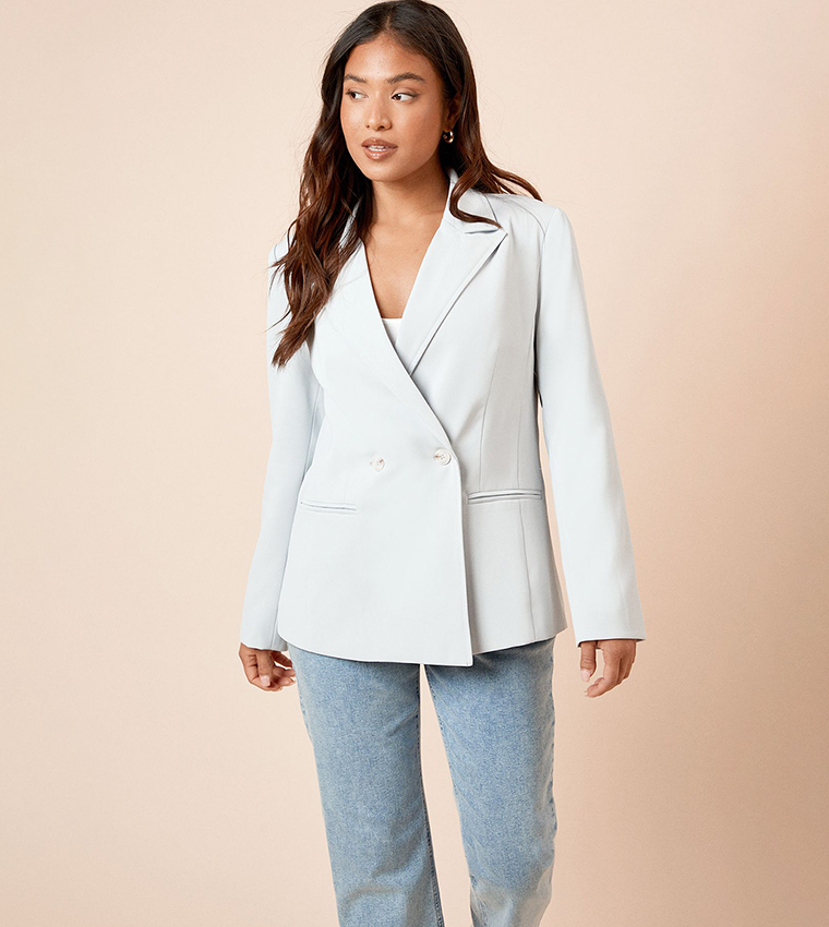 Petite Tailored Seam Front Detail Blazer