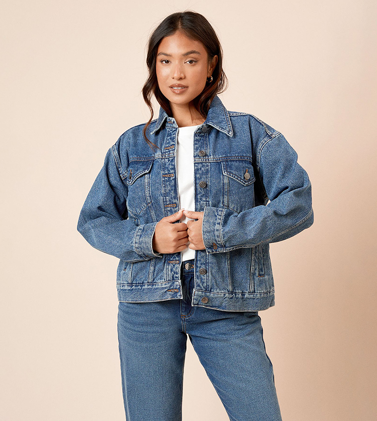 Petite Oversized Denim Jacket