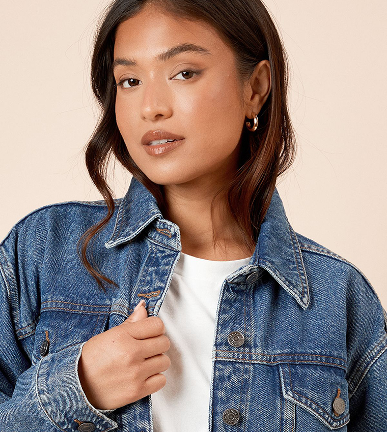 Petite Oversized Denim Jacket