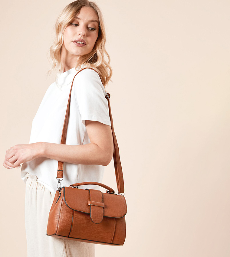 Rita Top Handle Bag With Internal Pockets & Crossbody Strap