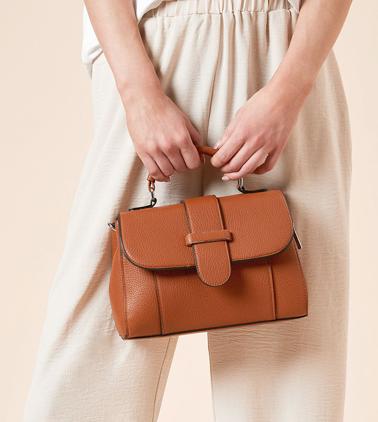Rita Top Handle Bag With Internal Pockets & Crossbody Strap