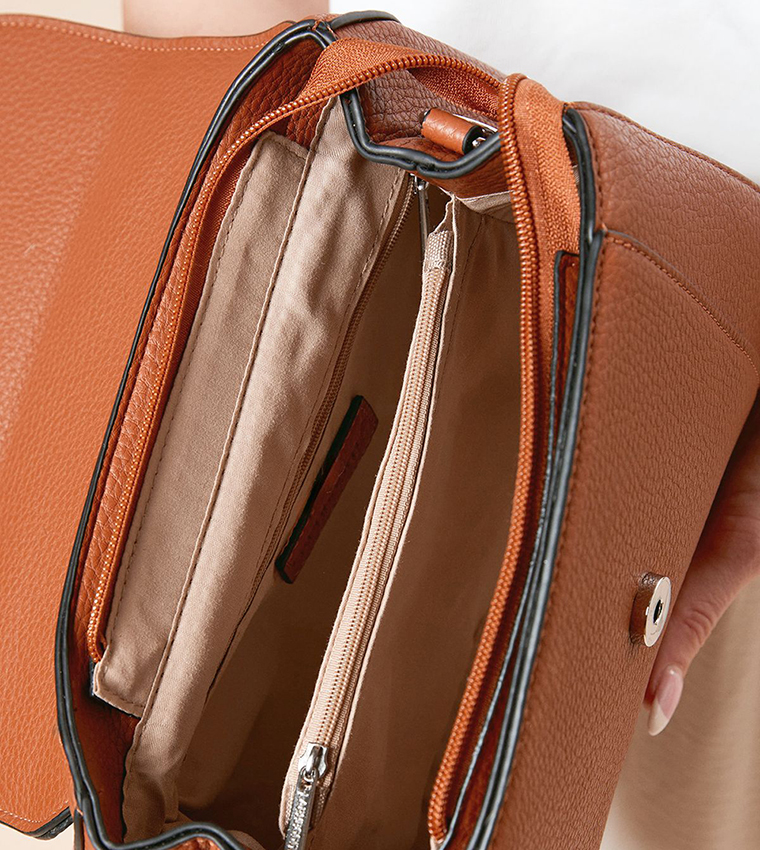 Rita Top Handle Bag With Internal Pockets & Crossbody Strap