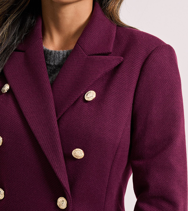 Long Sleeves Fitted Military Coat