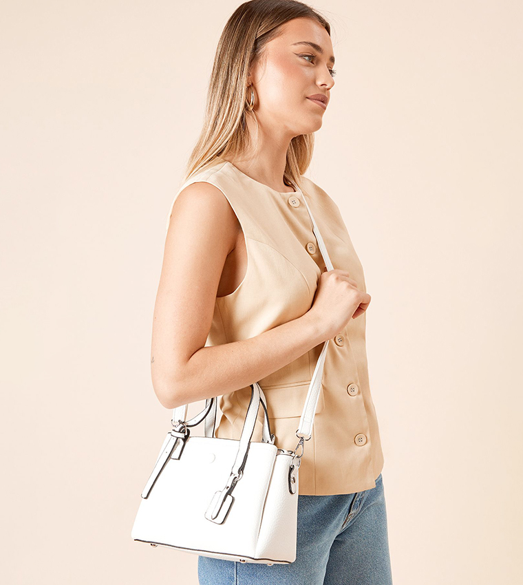 Lyon Faux Leather Tote Bag with Sling