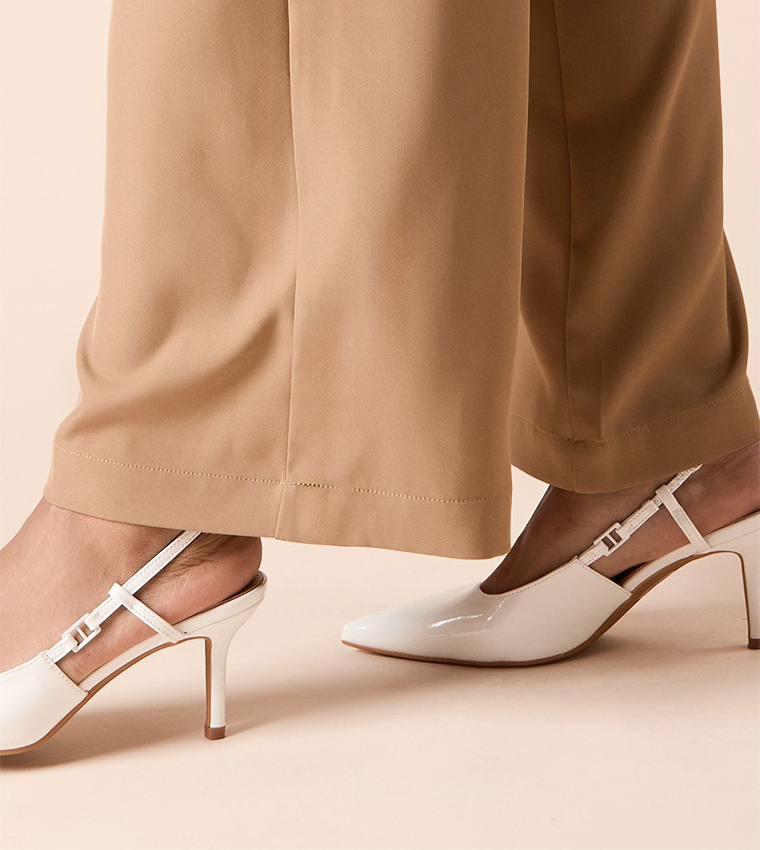 Billie Faux Patent Leather Slingback Pumps