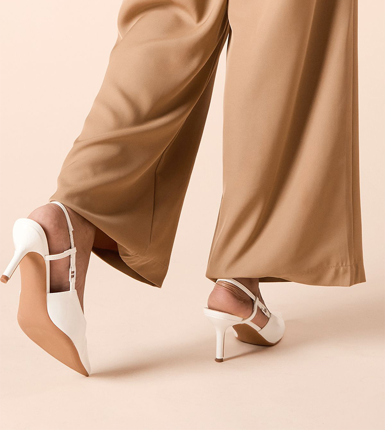 Billie Faux Patent Leather Slingback Pumps