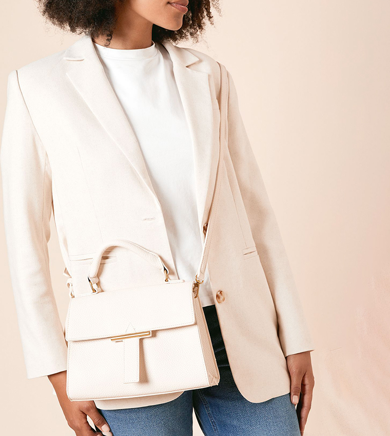 Florence Grab Bag with Gold Hardware Crossbody Bag