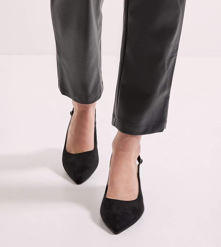 Wide Fit Dova Slingback Kitten Heel Pumps