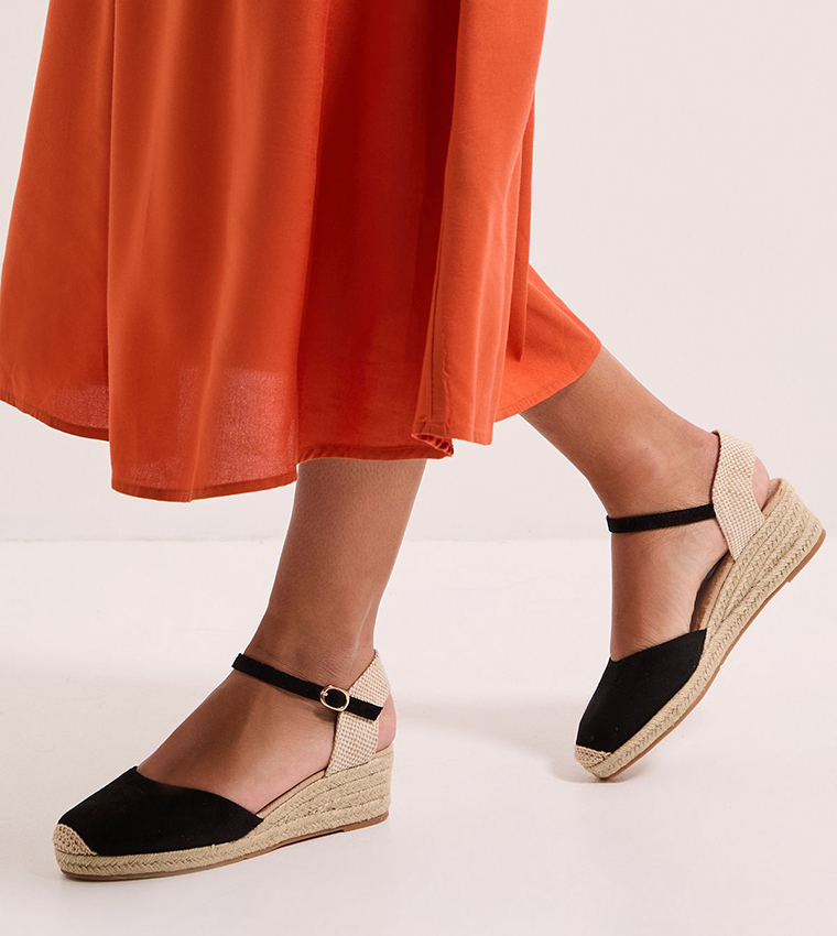 Ellie Closed Toe Espadrille Wedge Sandals