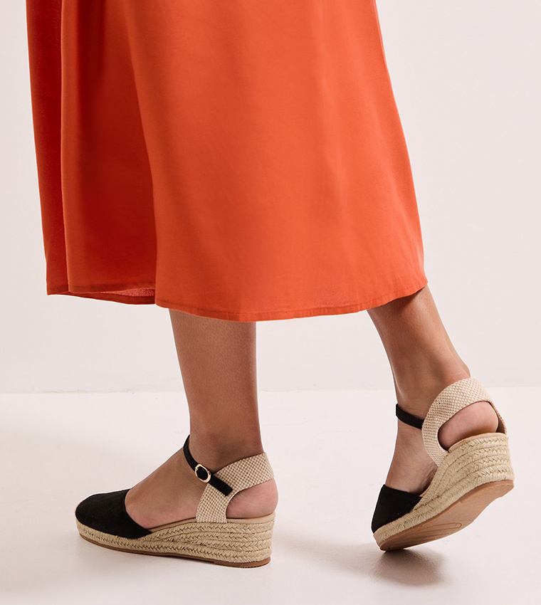 Ellie Closed Toe Espadrille Wedge Sandals
