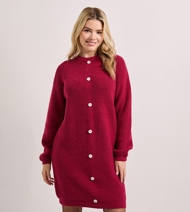 sleeveless knit dress CUT IT OUT SLEEVELESS KNIT MAXI DRESS IN BURGUNDY – AKIRA main image 1
