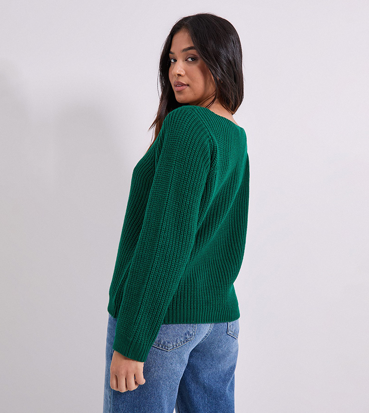 Petite V-Neck Knitted Jumper