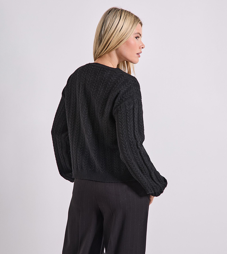 كارديجان محبوك كم طويل 