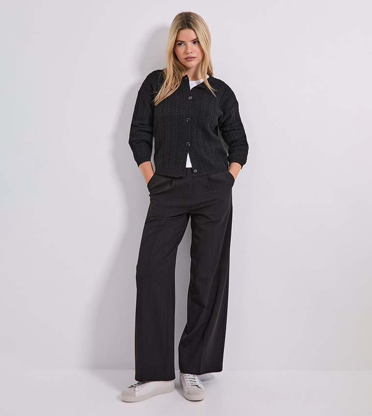 كارديجان محبوك كم طويل 