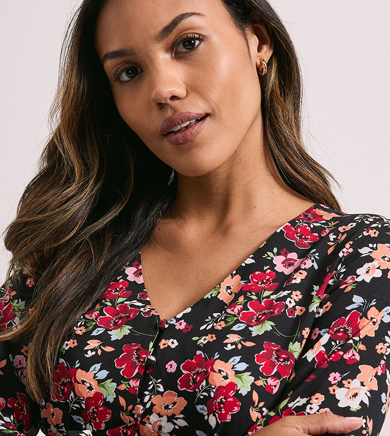 توب كم طويل بطبعة 